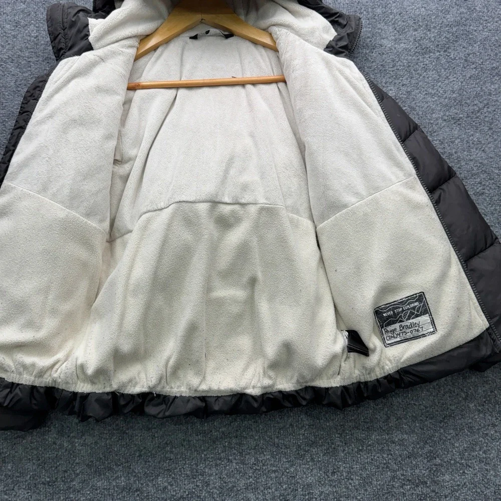 The North Face‎ Puffer Jacket Girls Size M 10/12 Gray Fleece Lined Outdoor